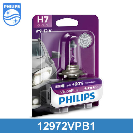 Лампа галогеновая H7 VisionPlus +60% 12V 55W PX26d B1 HCV