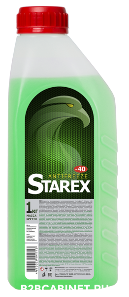 Антифриз (-40) STAREX Green G-11   1кг. (Юг до -20)